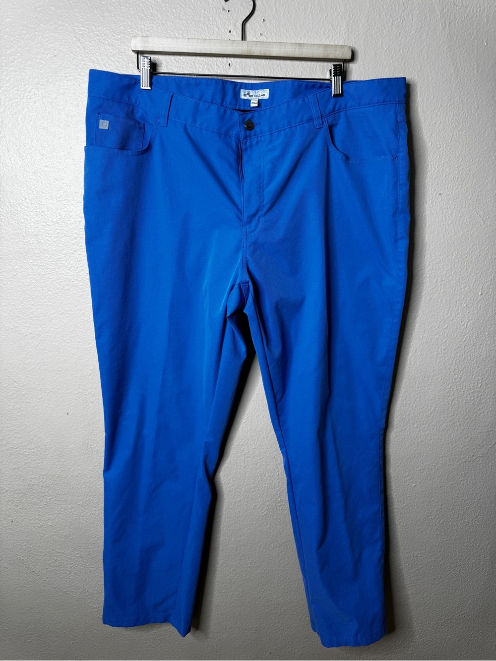 Peter Millar Men’s Blue Five Pocket Pants Size 42/34 Golf Performance